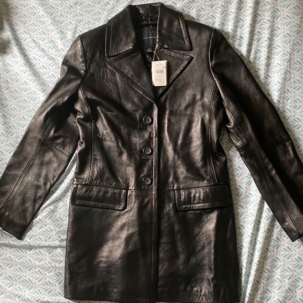 Banana Republic Leather Trench Coat